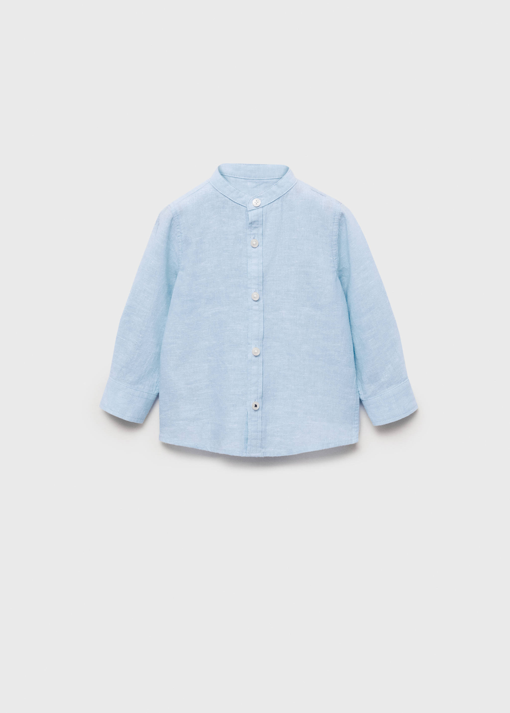 Mao collar linen shirt - Article without model