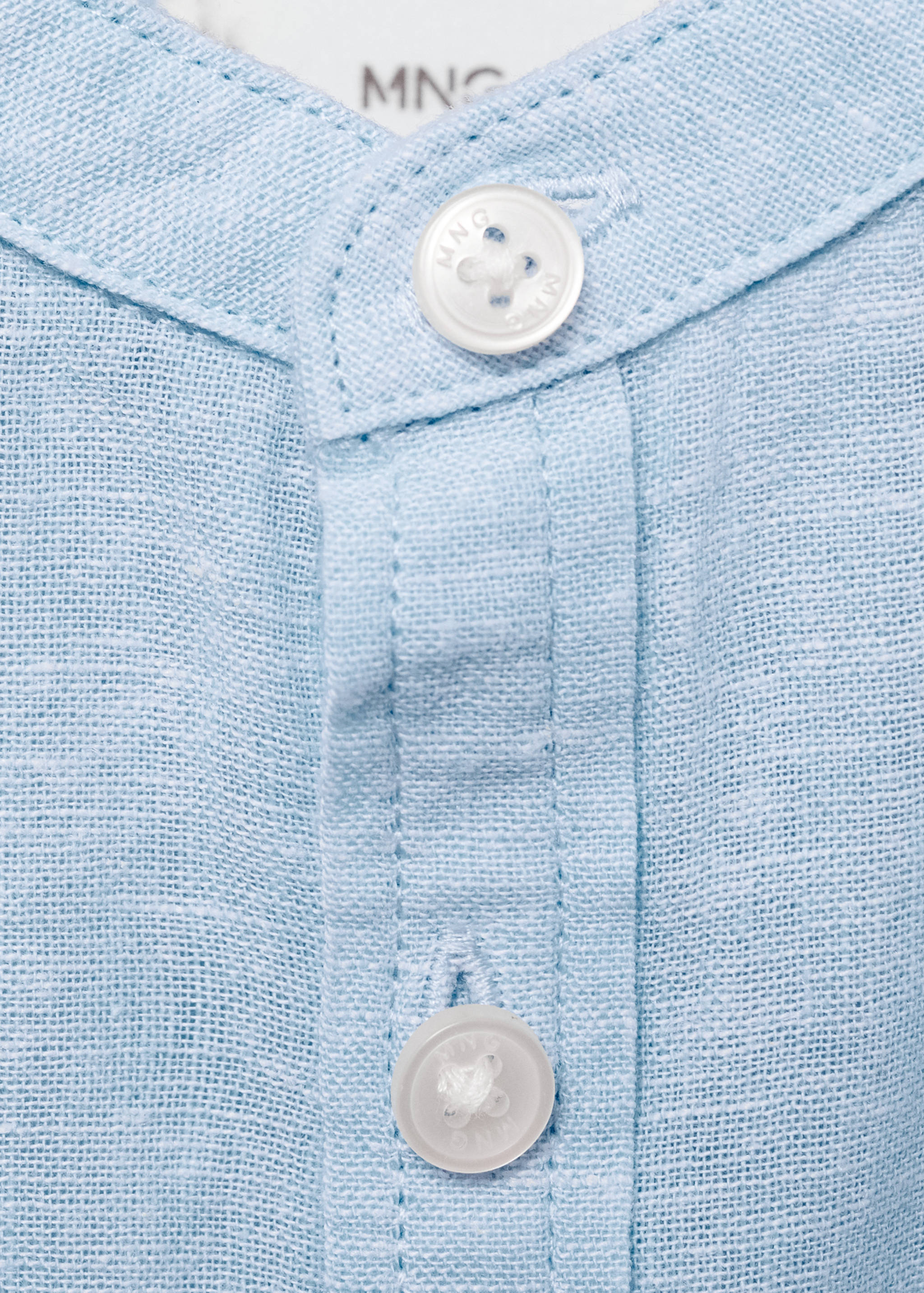 Mao collar linen shirt - Details of the article 8