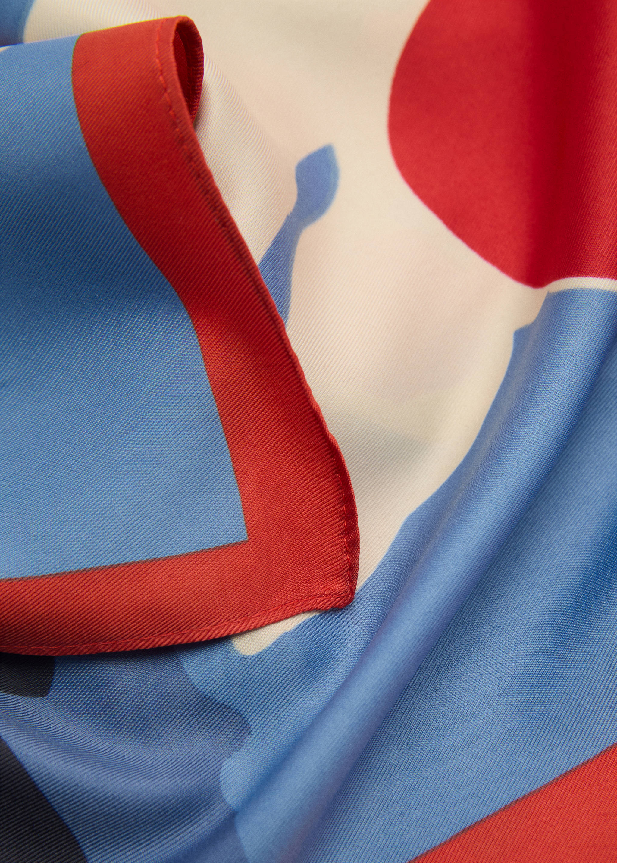 Floral satin scarf - Medium plane