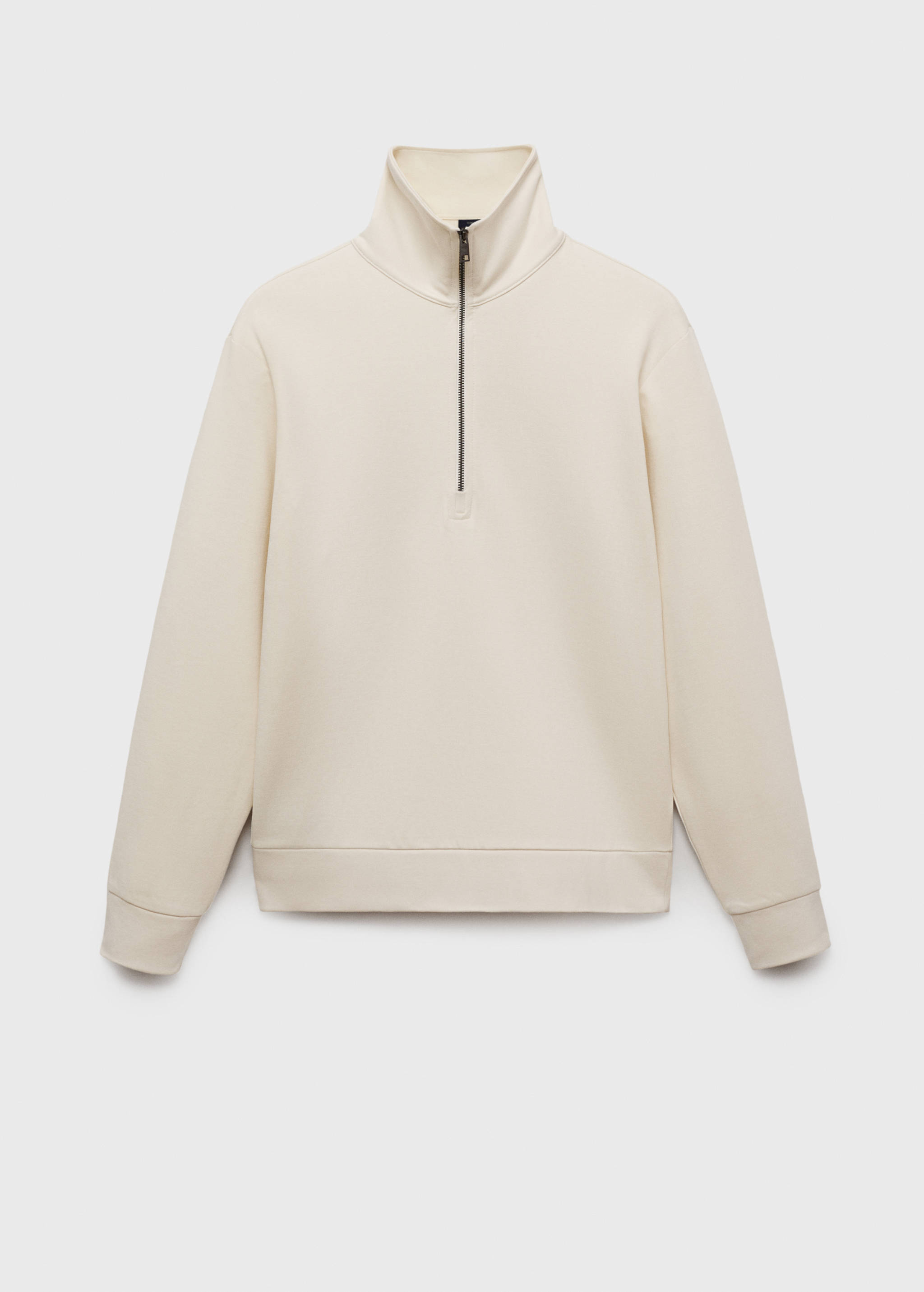 Regular-fit cotton sweatshirt with zip - Article without model