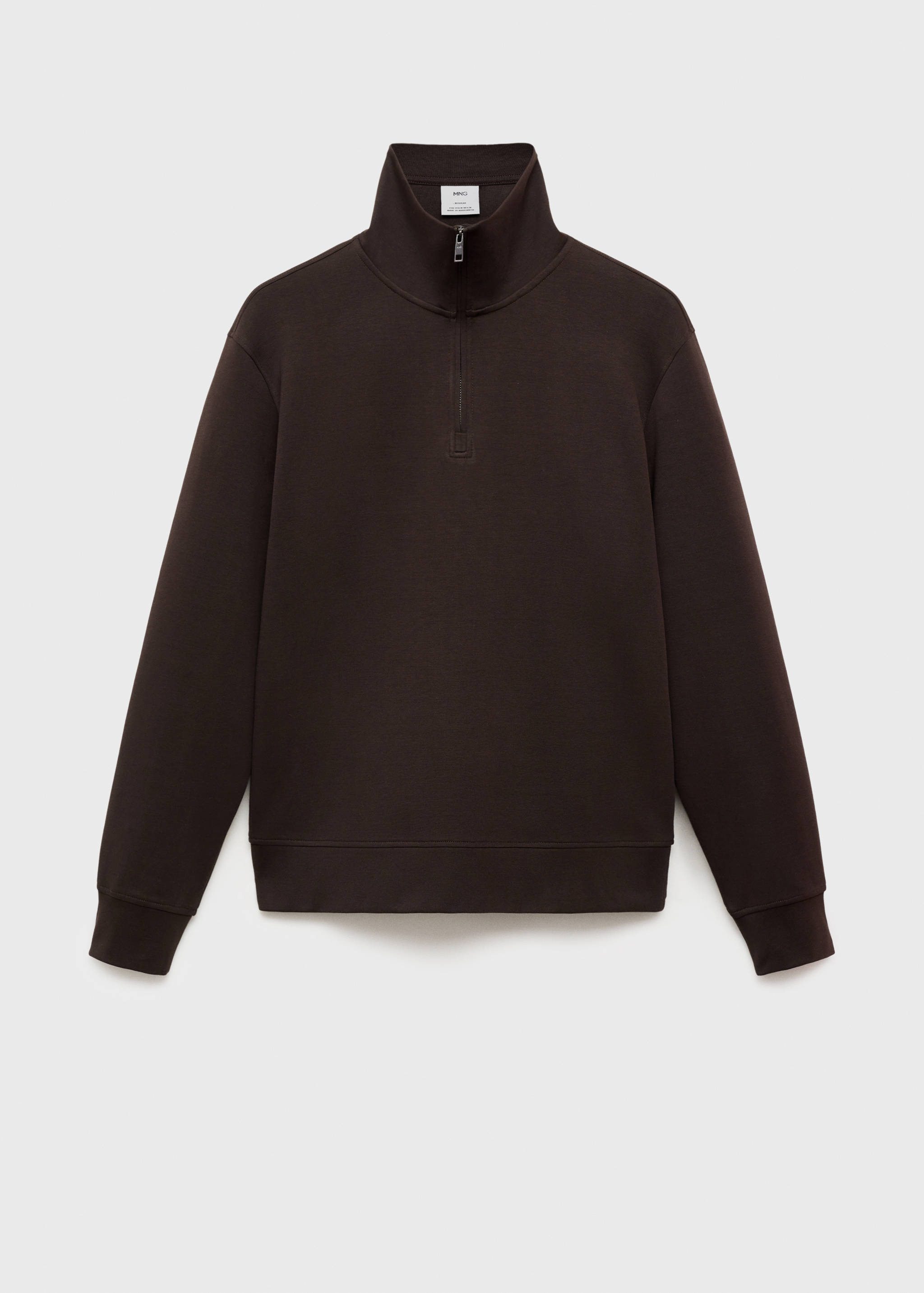 Regular-fit cotton sweatshirt with zip - Article without model