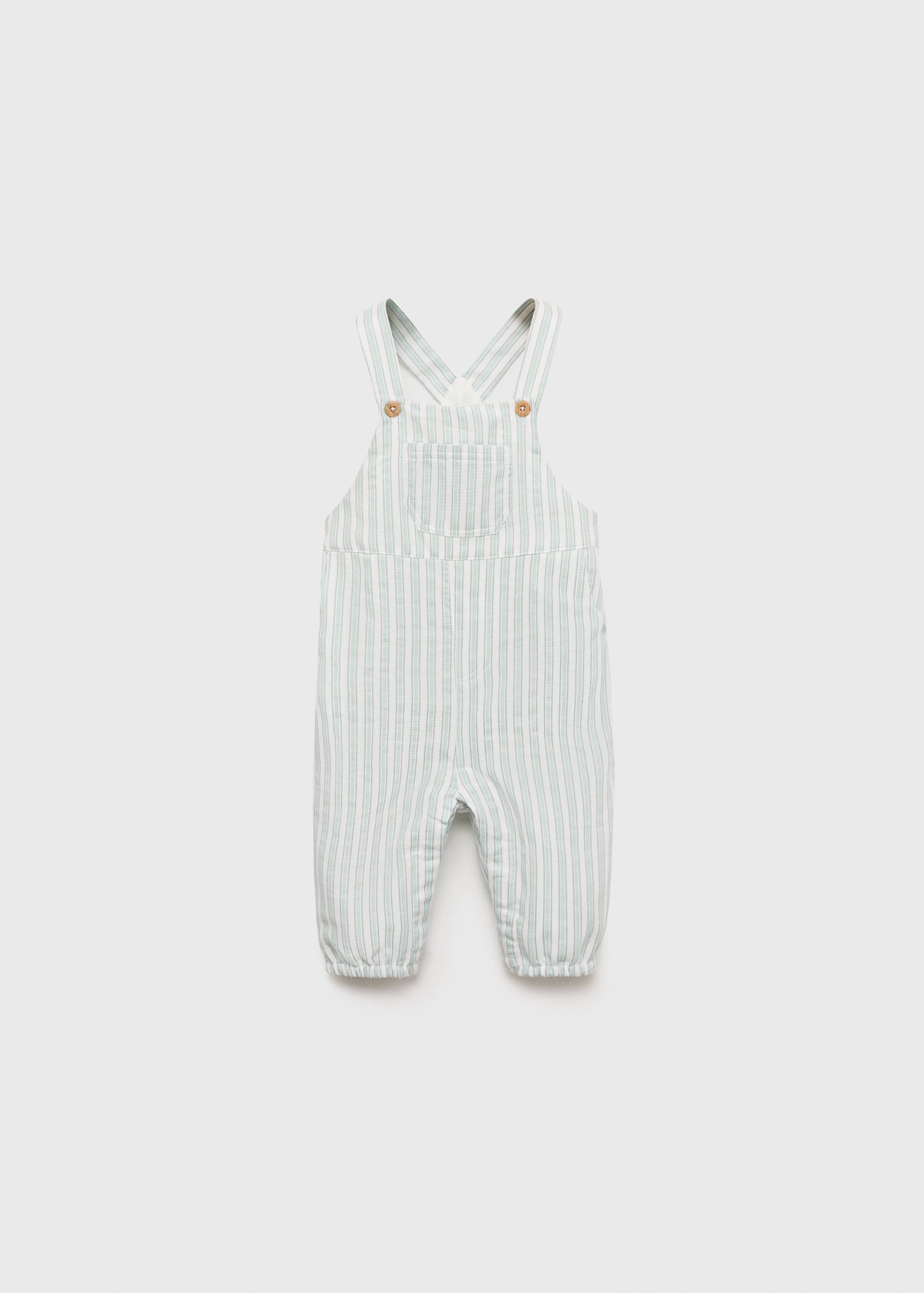 Striped cotton dungarees - Article without model