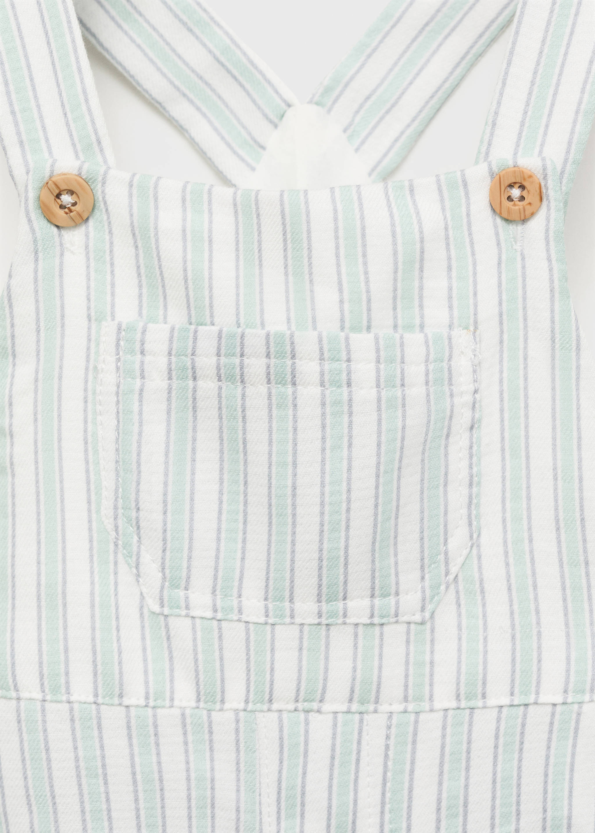Striped cotton dungarees - Details of the article 8