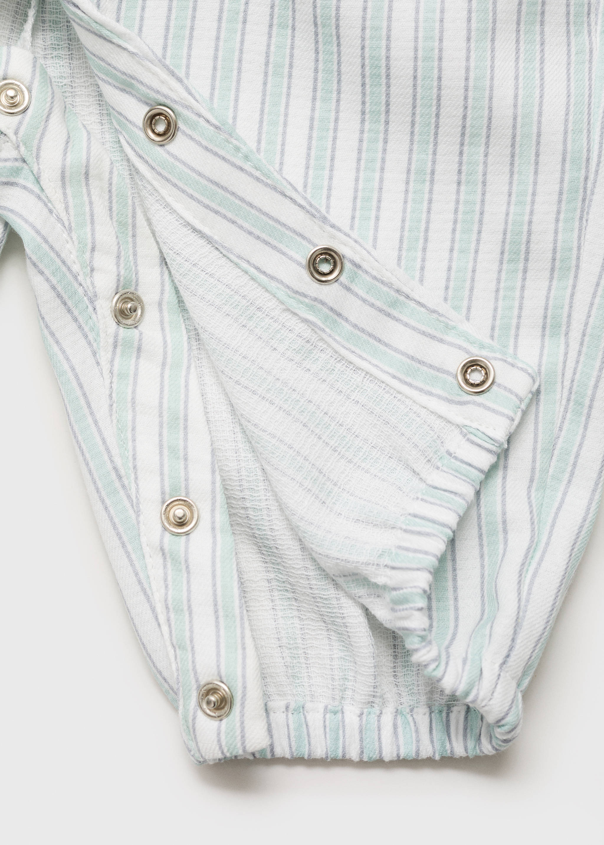 Striped cotton dungarees - Details of the article 0