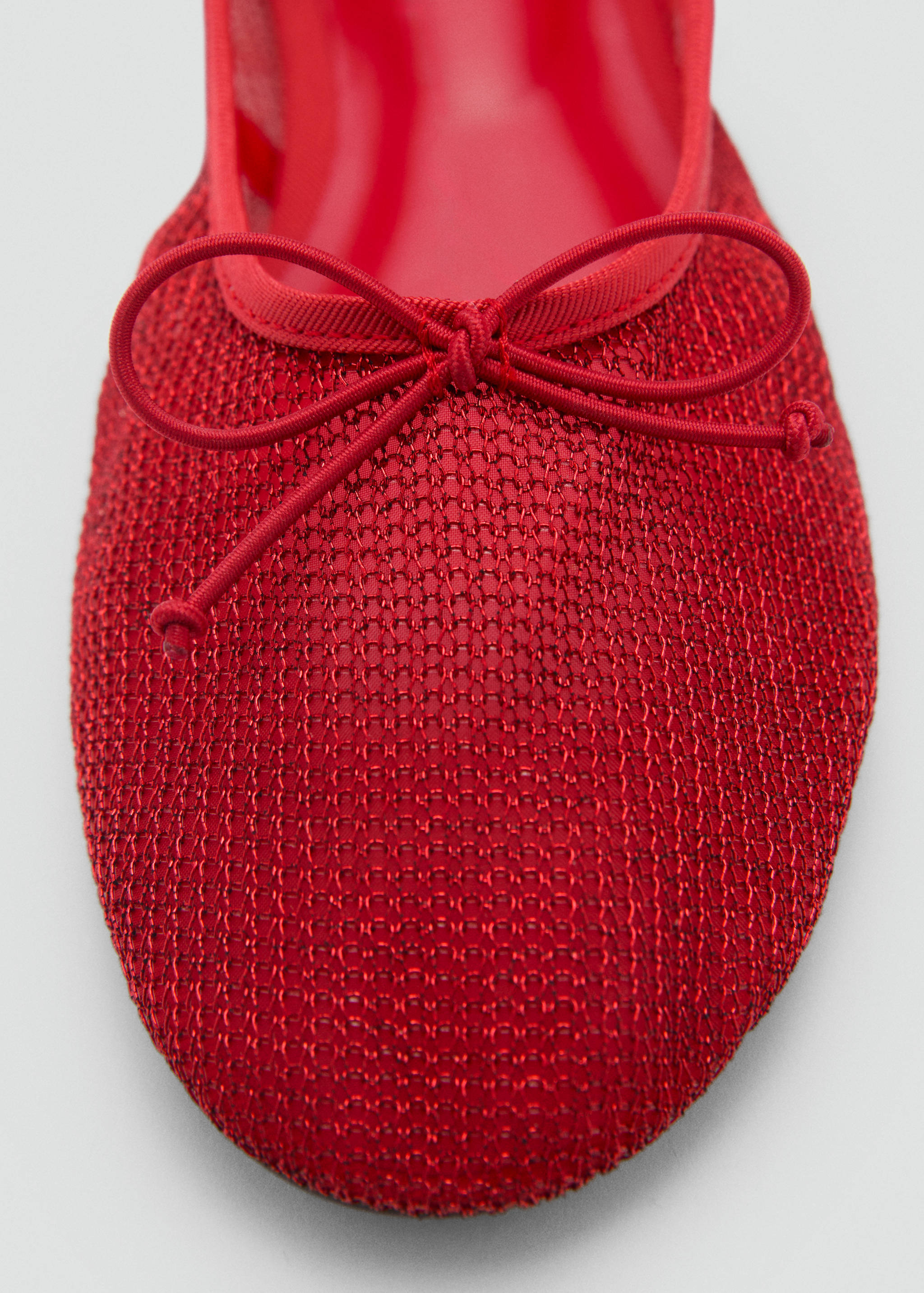Mesh ballerina flats with bow - Details of the article 2