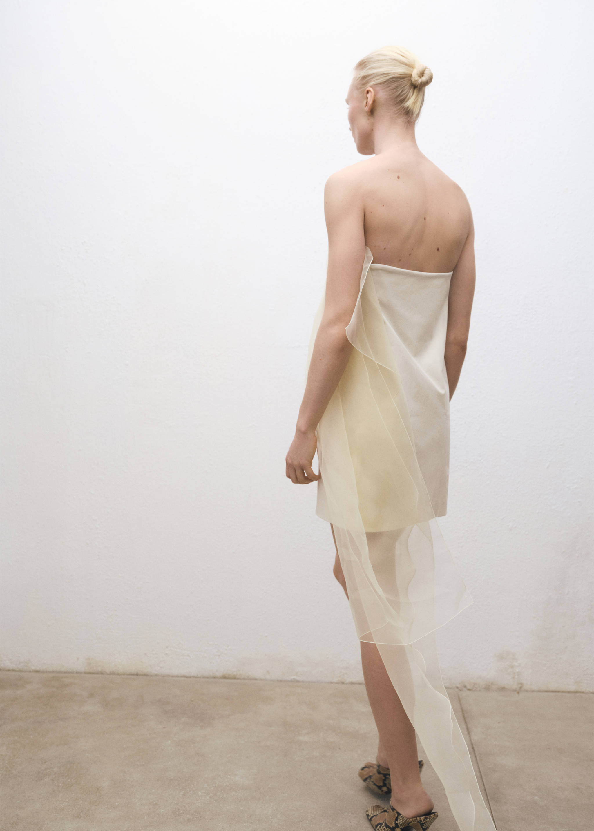 Short chiffon combined dress - Details of the article 2