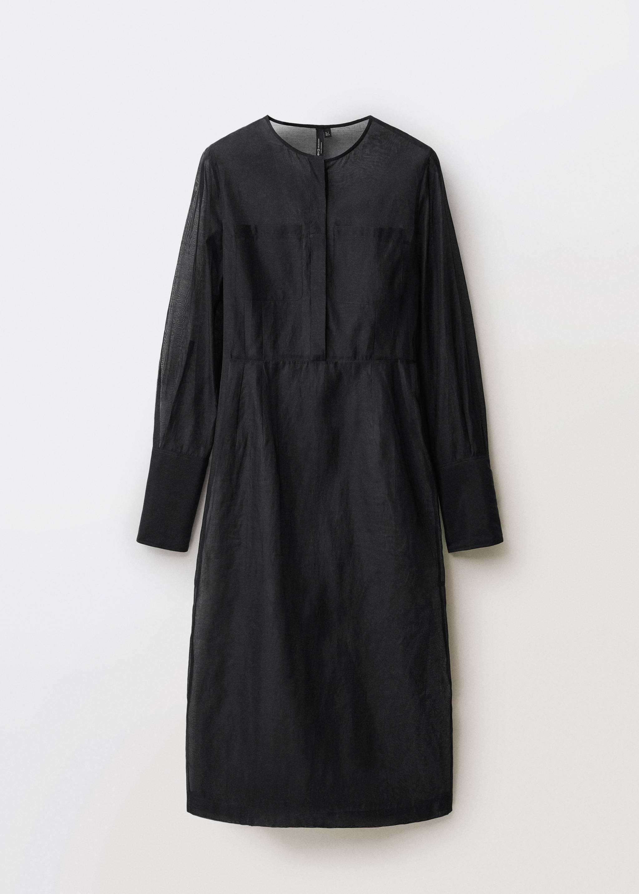 Semi-transparent silk-blend midi-dress - Article without model