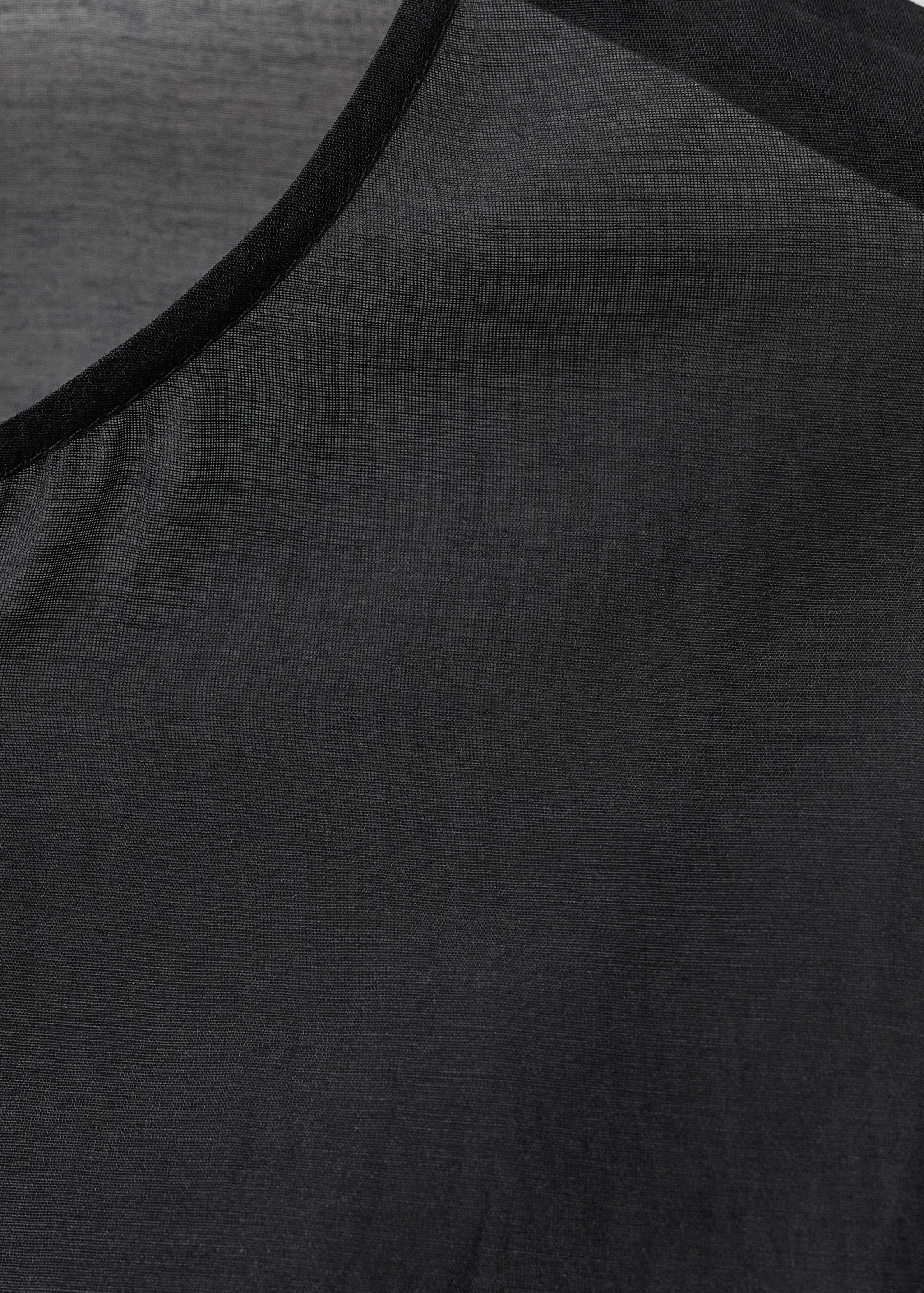 Semi-transparent silk-blend midi-dress - Details of the article 0