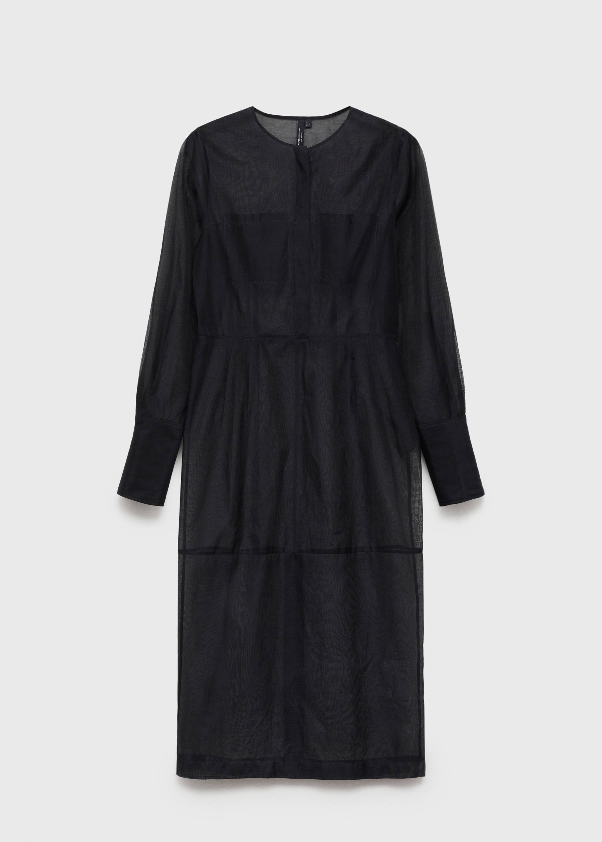 Semi-transparent silk-blend midi-dress - Article without model