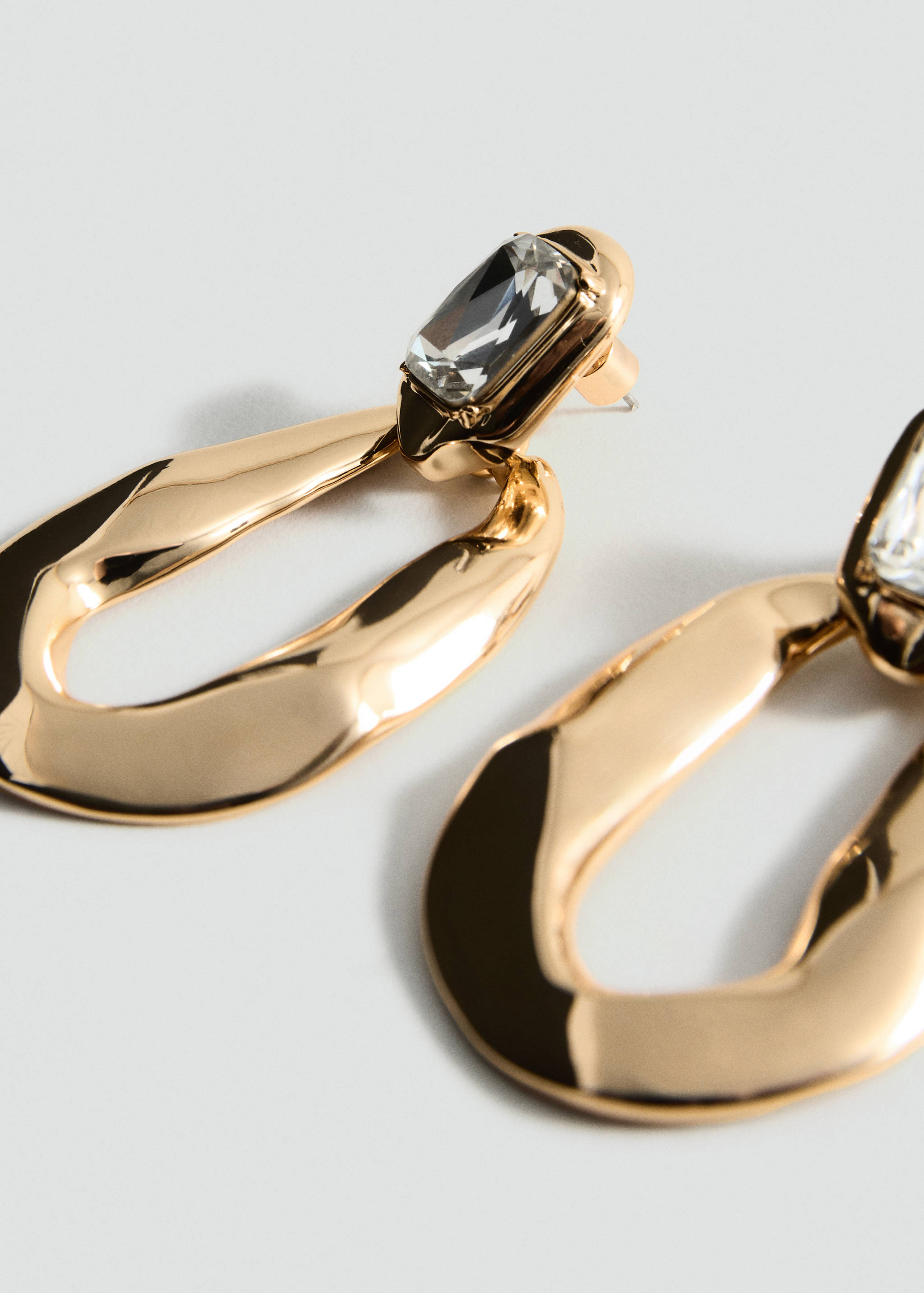 Stone pendant earrings - Medium plane