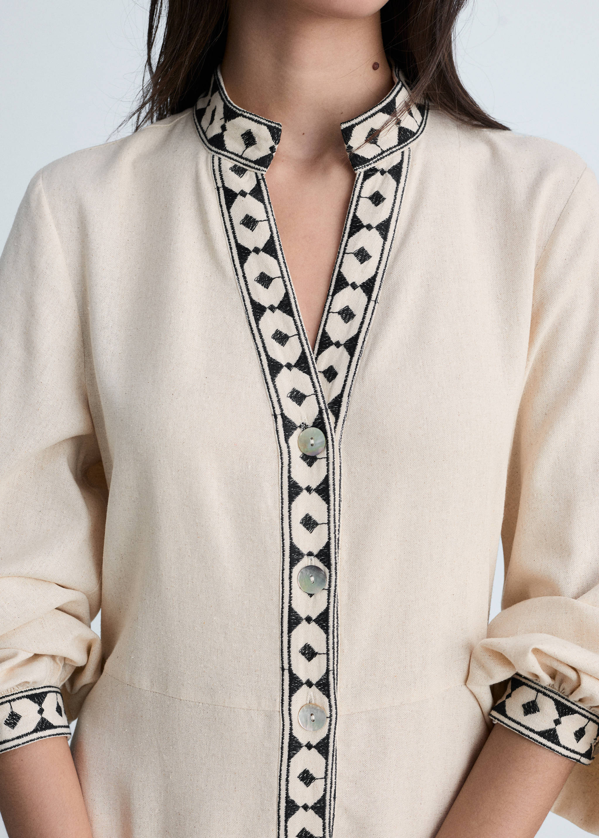 Rochie din bumbac ajurată - Detaljer om artikeln 6