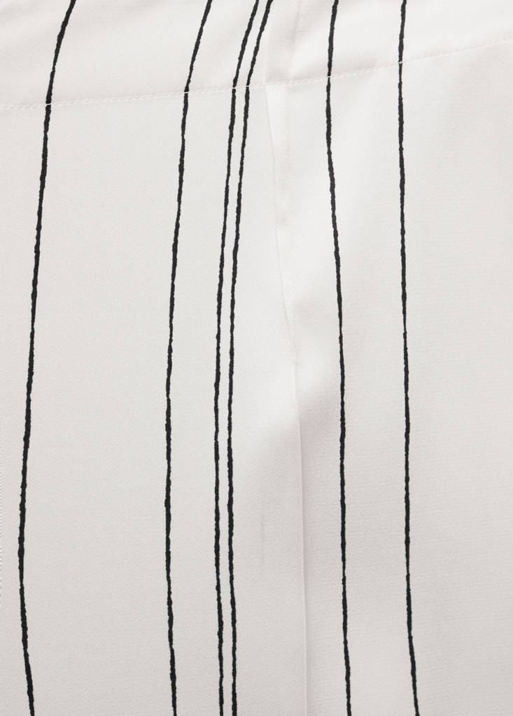 Straight striped trousers — White