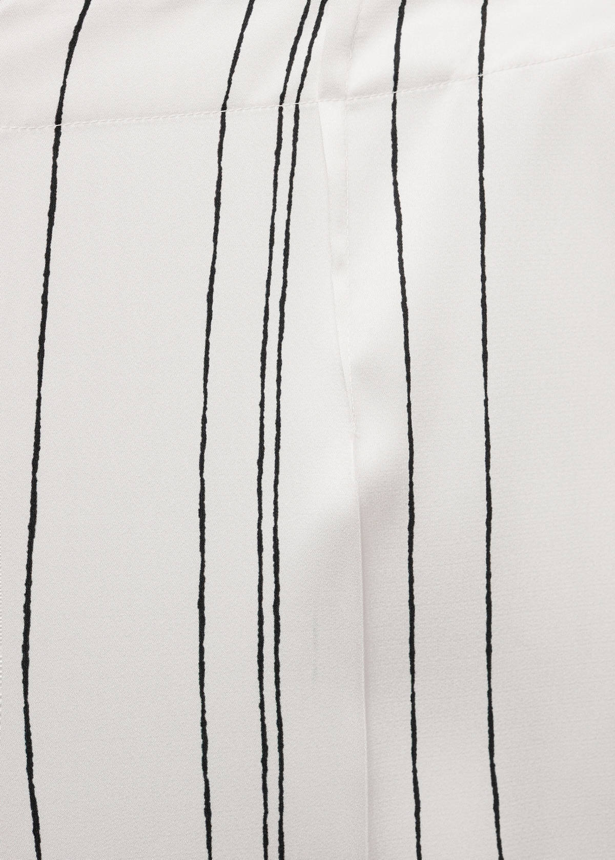 Straight striped trousers — White