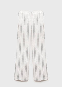 Straight striped trousers — White 5