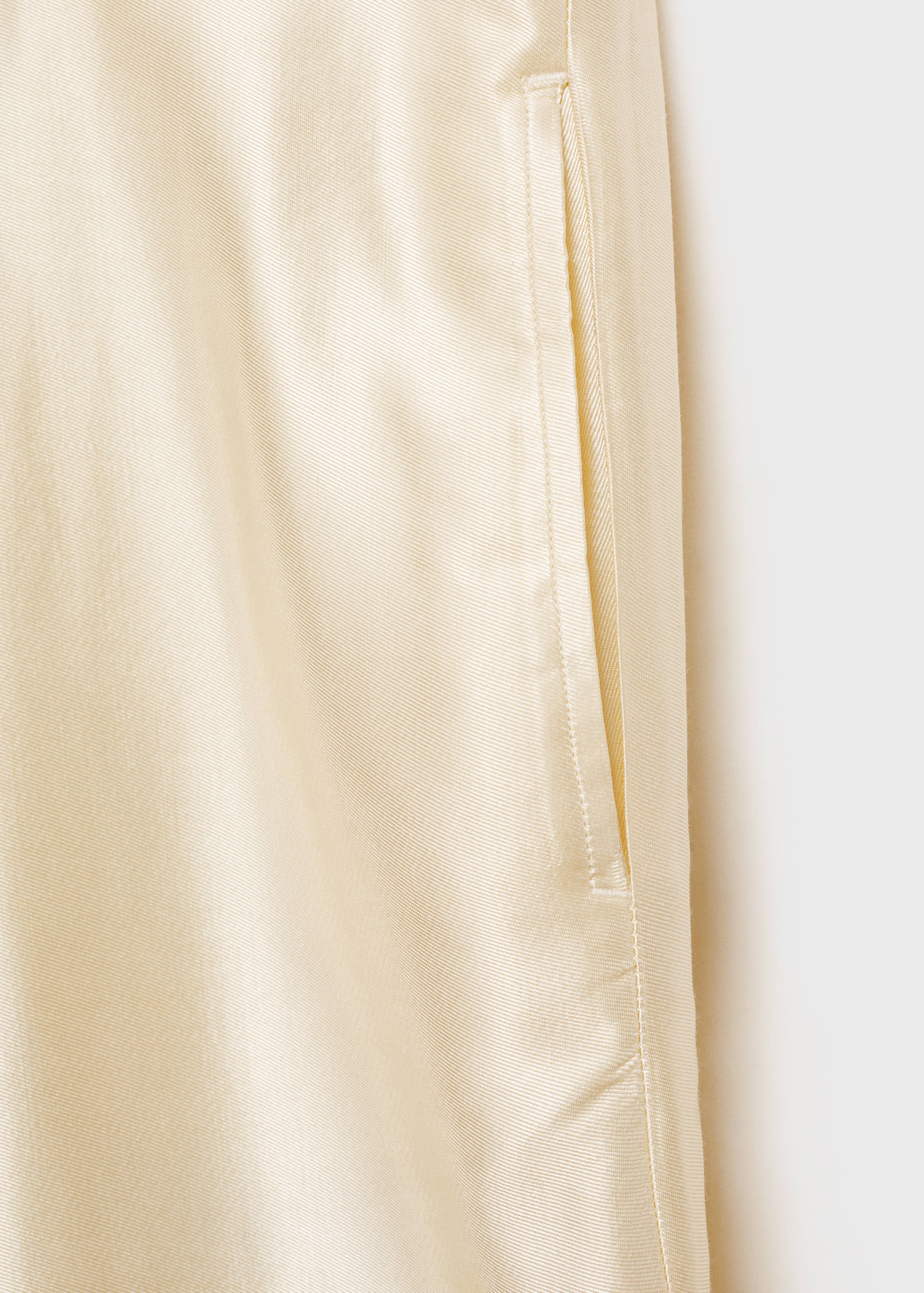 刺绣裤腿阔腿裤 - null