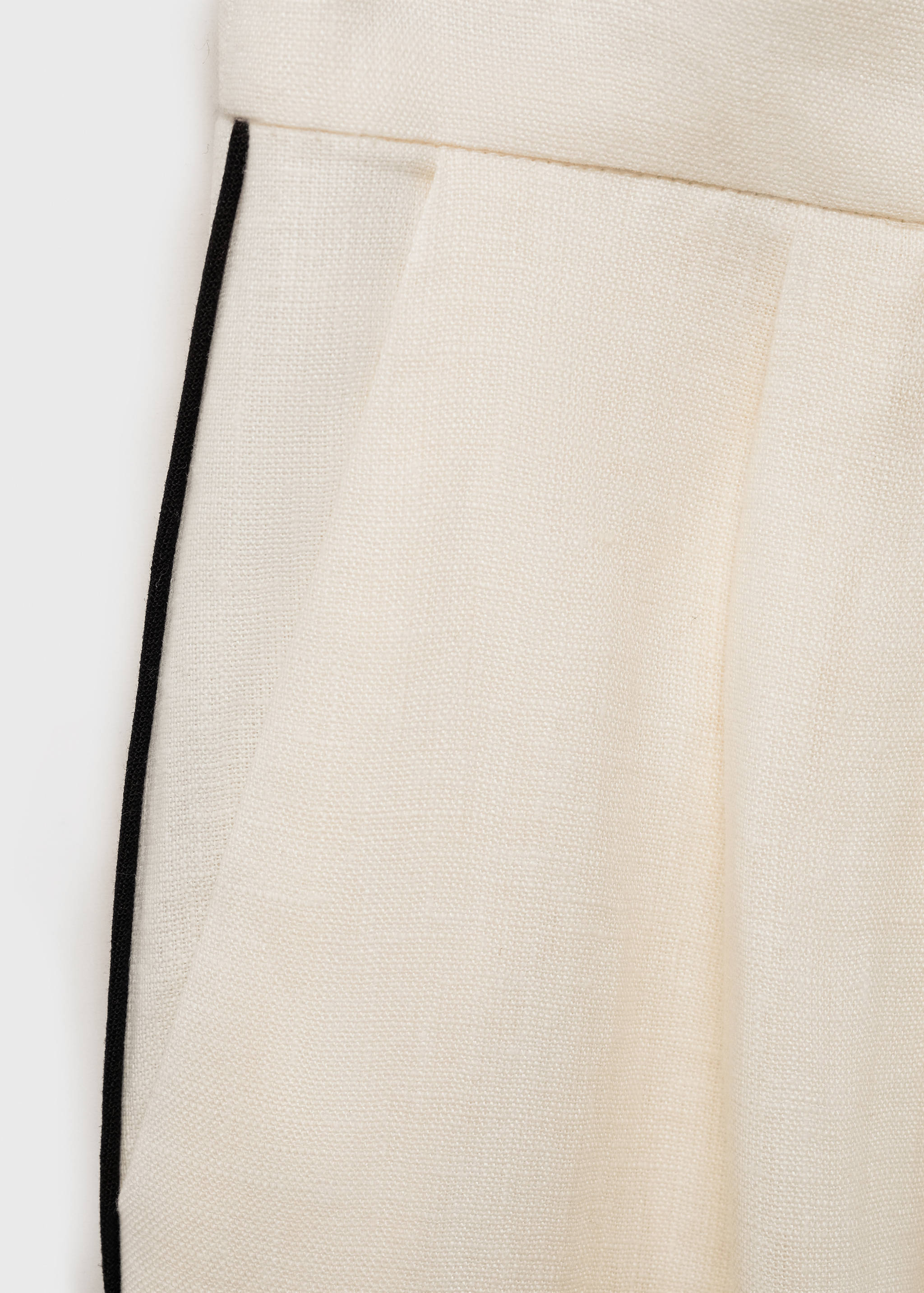 Contrast-stripe linen trousers - Details of the article 8