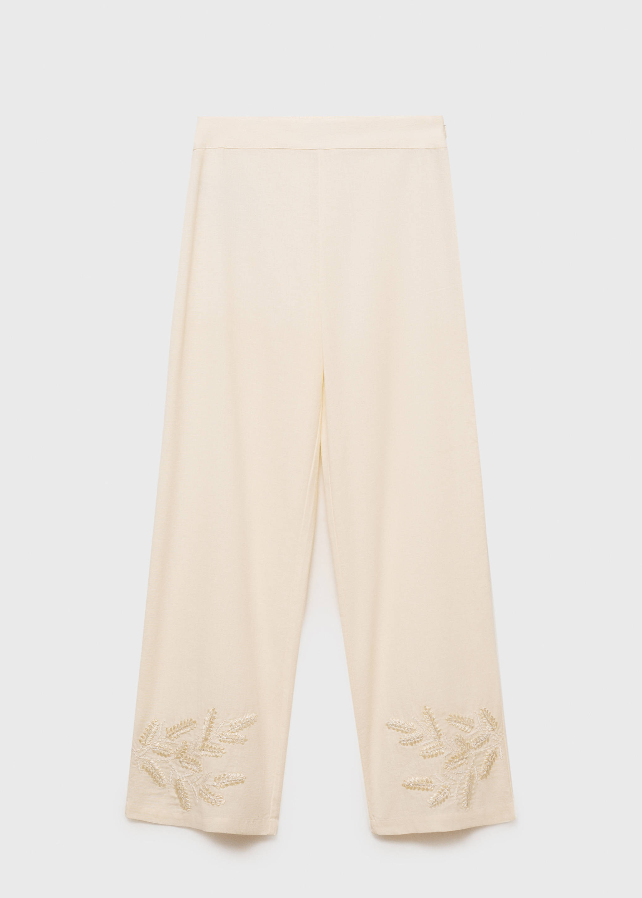 Embroidered straight-fit trousers - Article without model