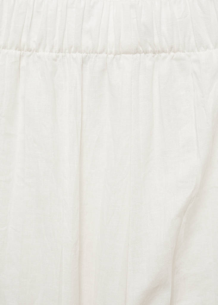 Linen-blend culotte suit trousers — White