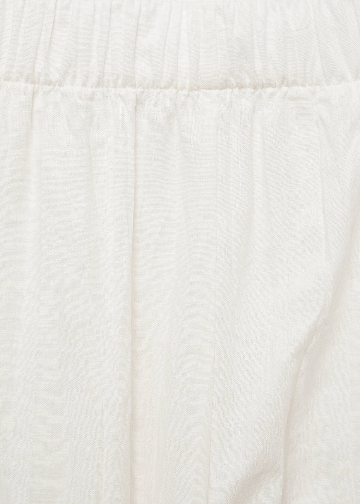 Linen-blend culotte suit trousers — White