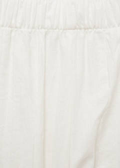 Linen-blend culotte suit trousers — White 7