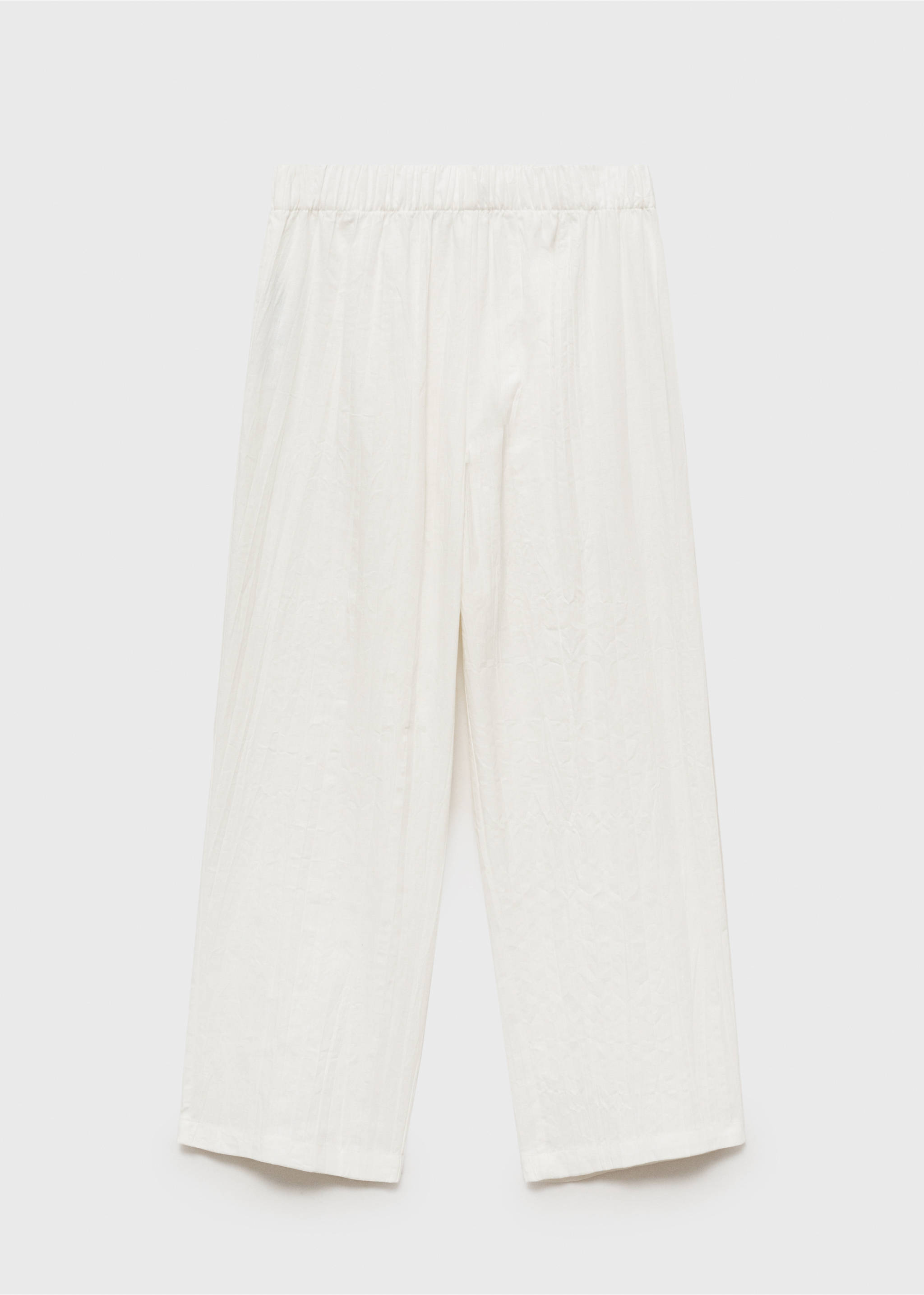 Linen-blend culotte suit trousers - Article without model, White. Ref: 87014786-00.