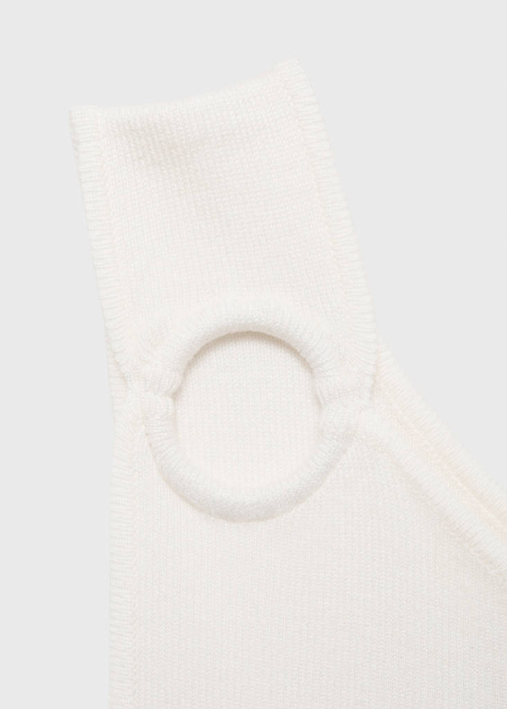 Knit asymmetric top — Off White