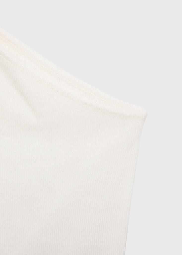 Knit asymmetric top — Off White