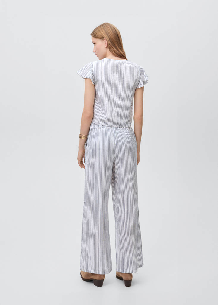 Ruched detail blouse — Sky Blue
