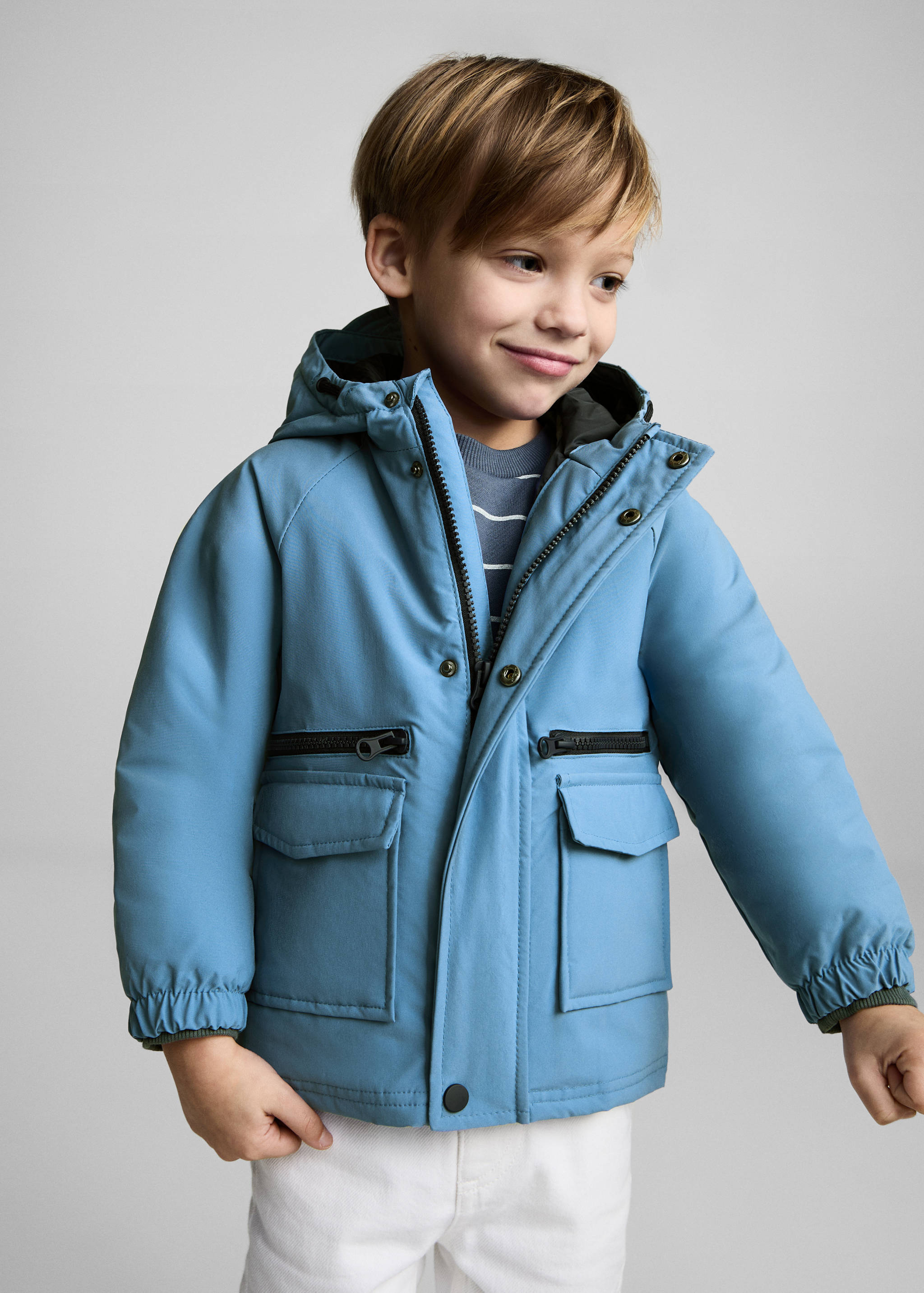 Quilted lining waterproof parka - Medium plane