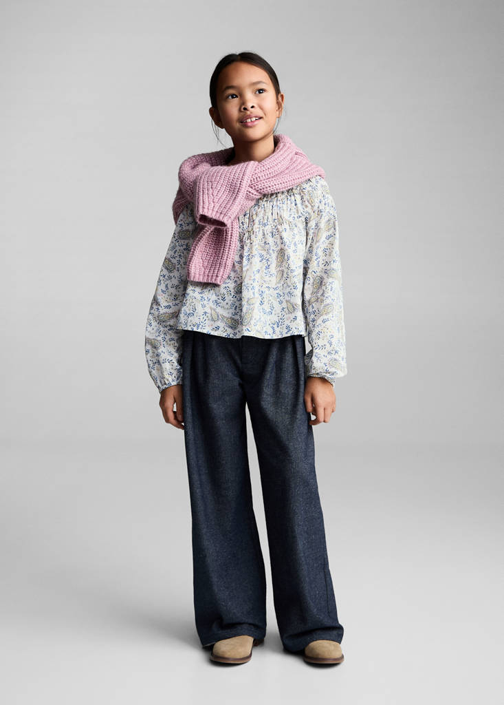 Paisley print blouse — White