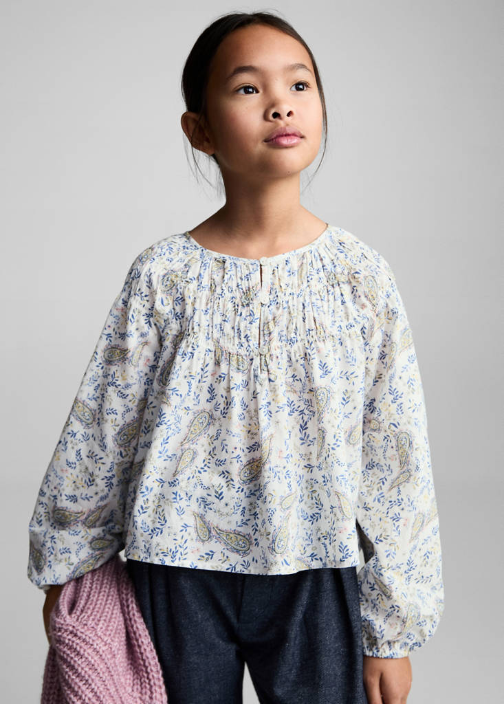 Paisley print blouse — White