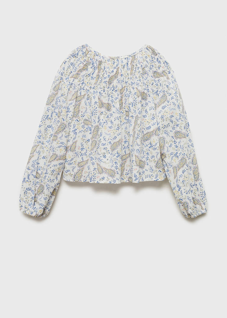 Paisley print blouse — White