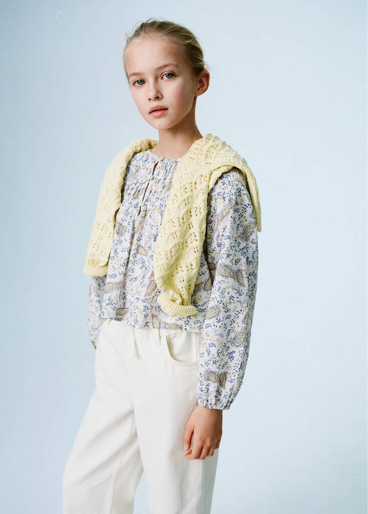 Paisley print blouse — White