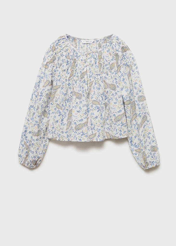 Paisley print blouse — White
