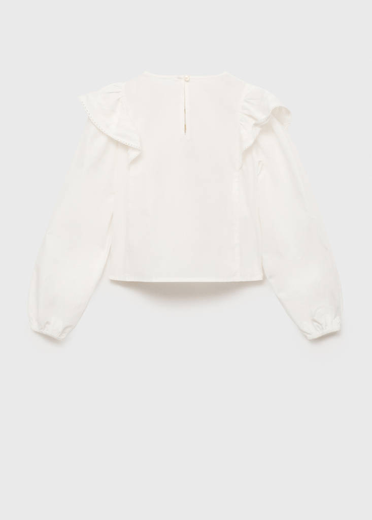 Floral embroidered blouse — White
