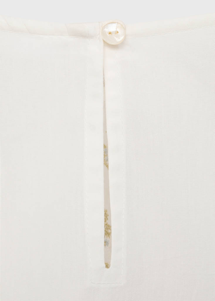Floral embroidered blouse — White