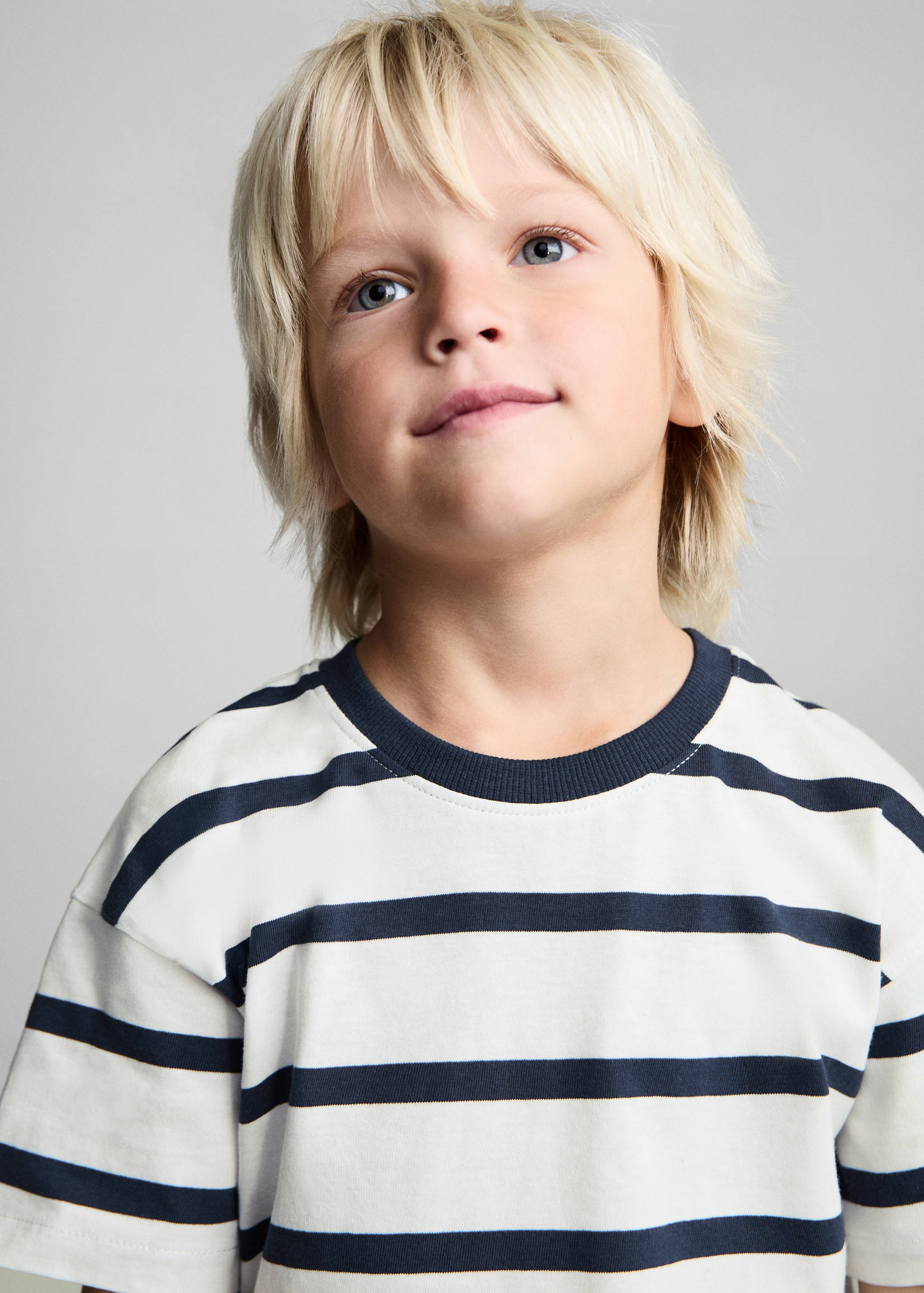 Striped cotton T-shirt - Details of the article 1