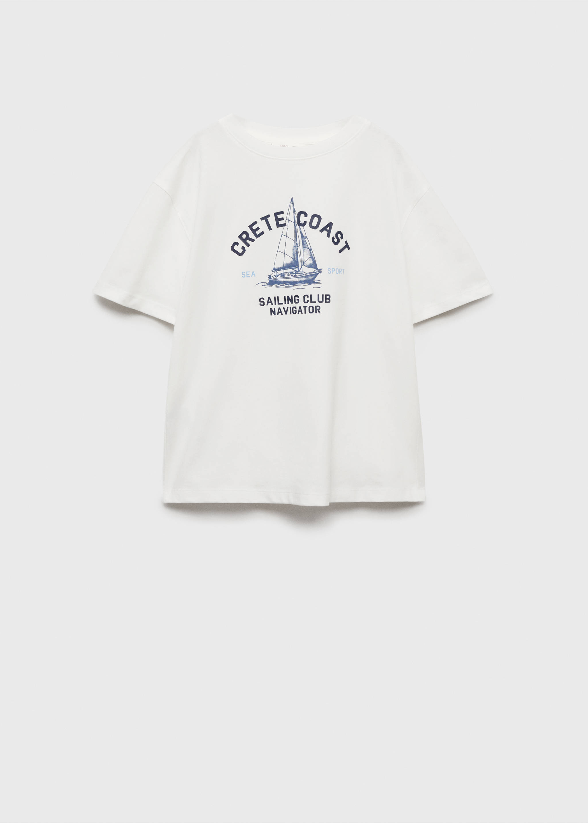 Printed cotton-blend T-shirt - Article without model, Off White. Ref: 87014807-00.