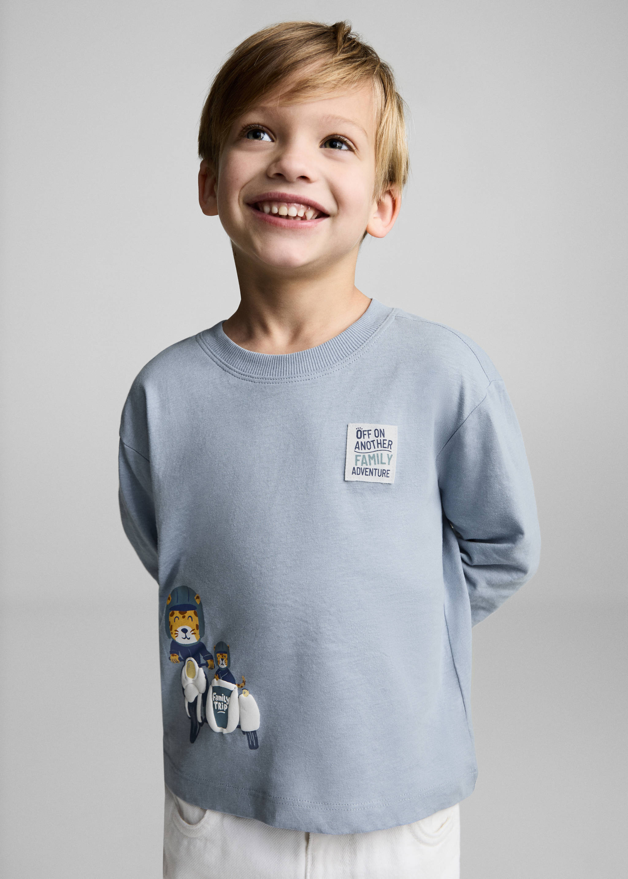 Camiseta algodón dibujo - Plano medio