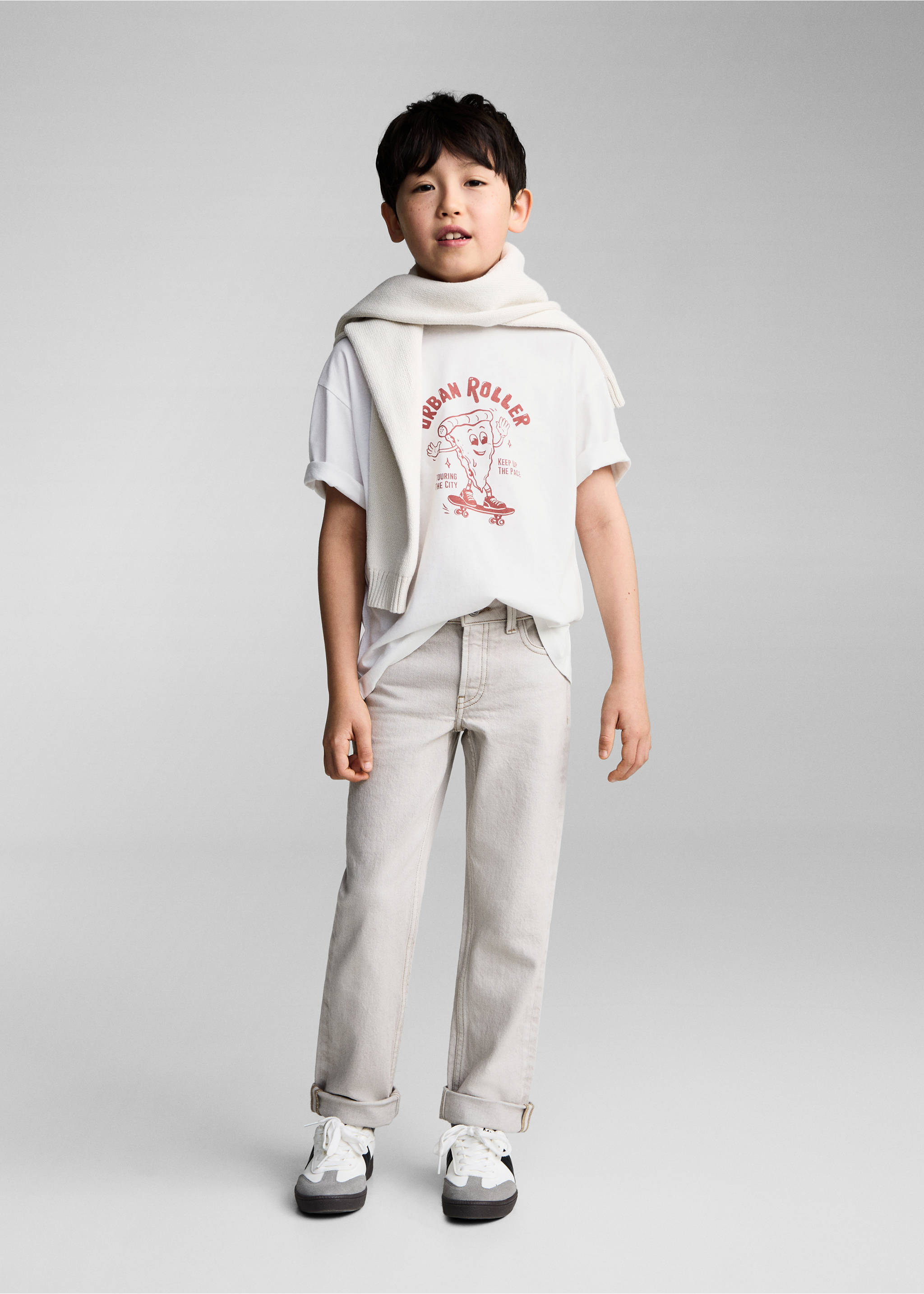 Printed cotton-blend t-shirt - General plane, Off White. Ref: 87015143-00.