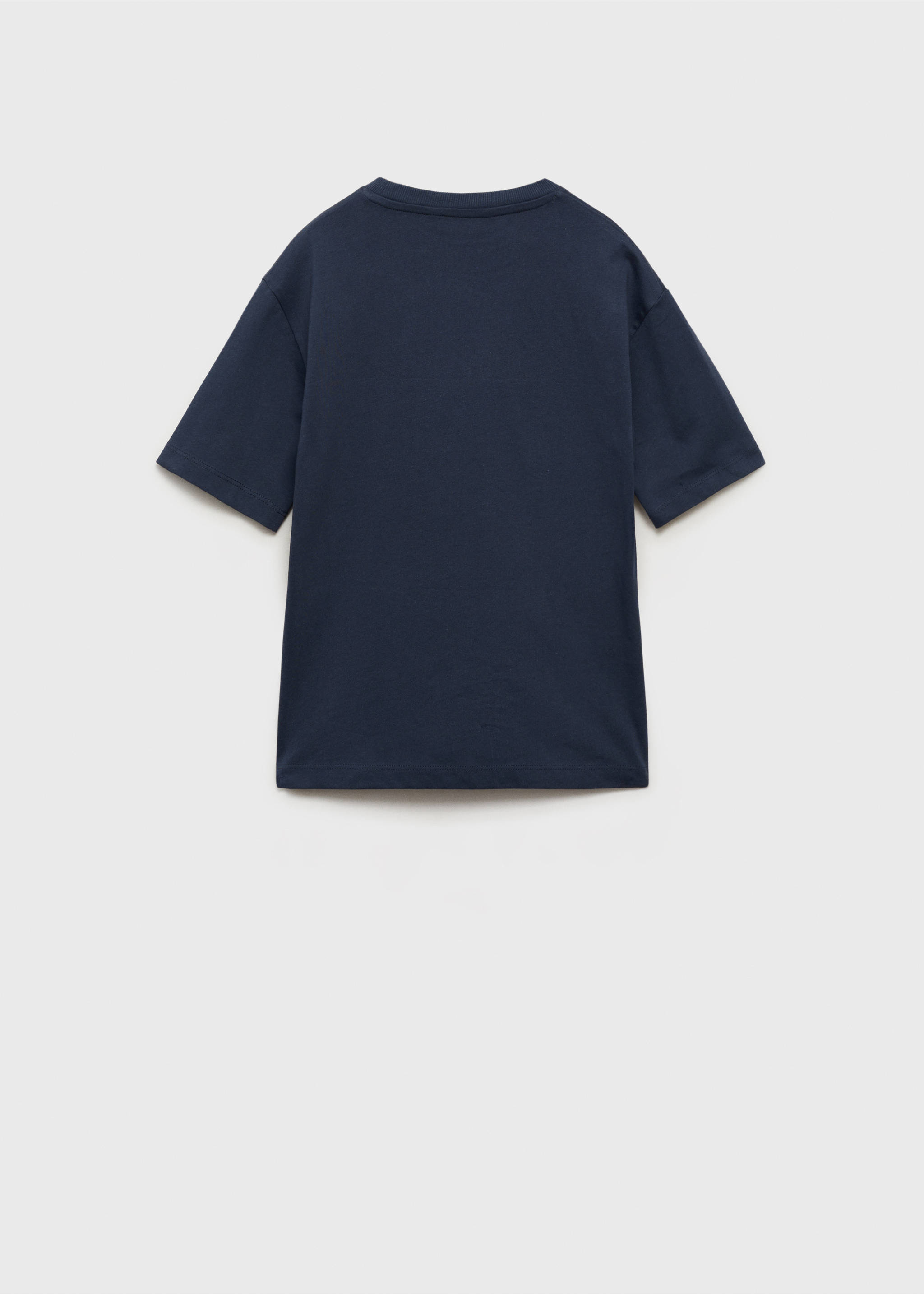 Printed cotton-blend t-shirt - Reverse of the article, Dark Navy. Ref: 87015143-00.