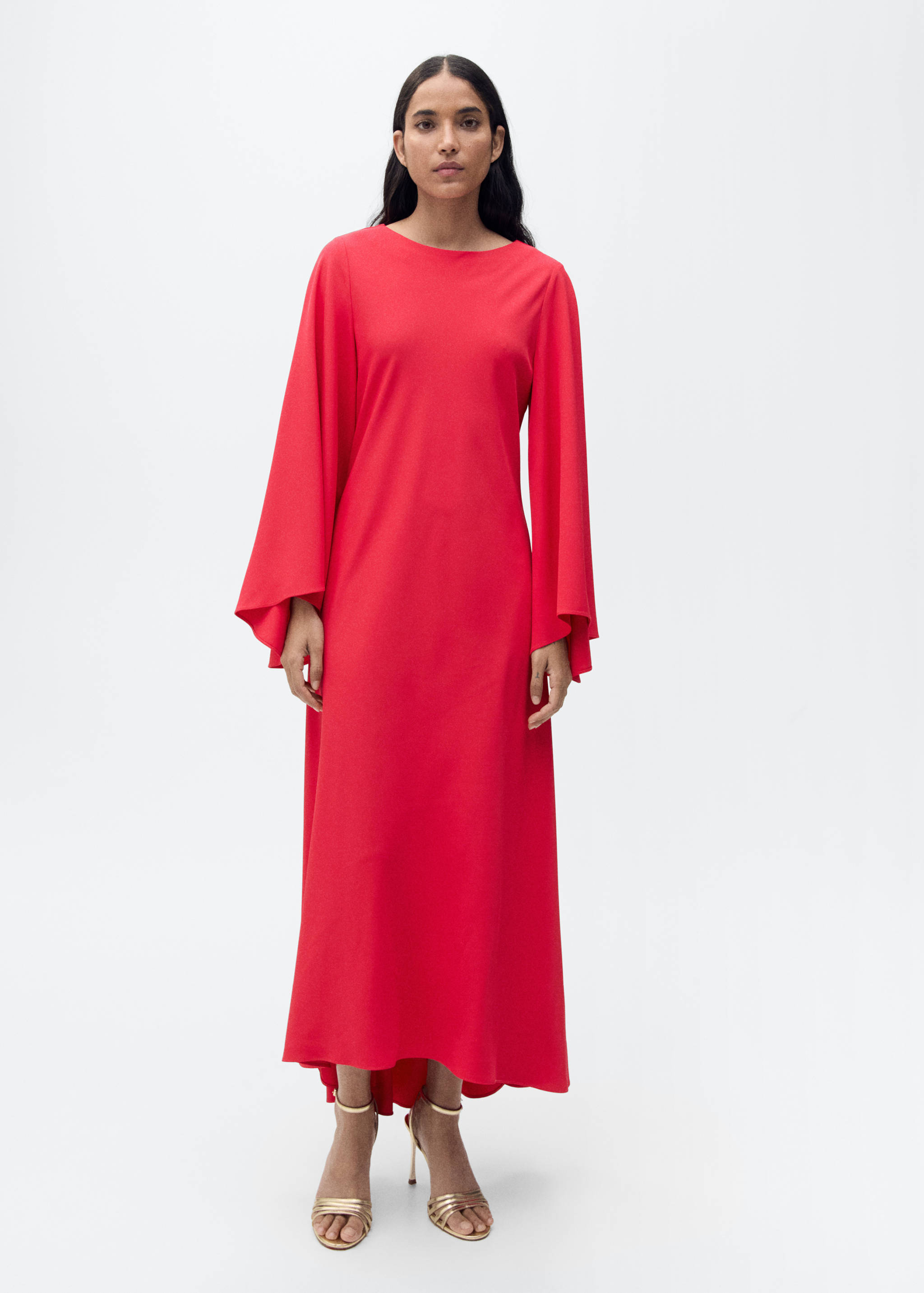 Long flared sleeve dress - General plane