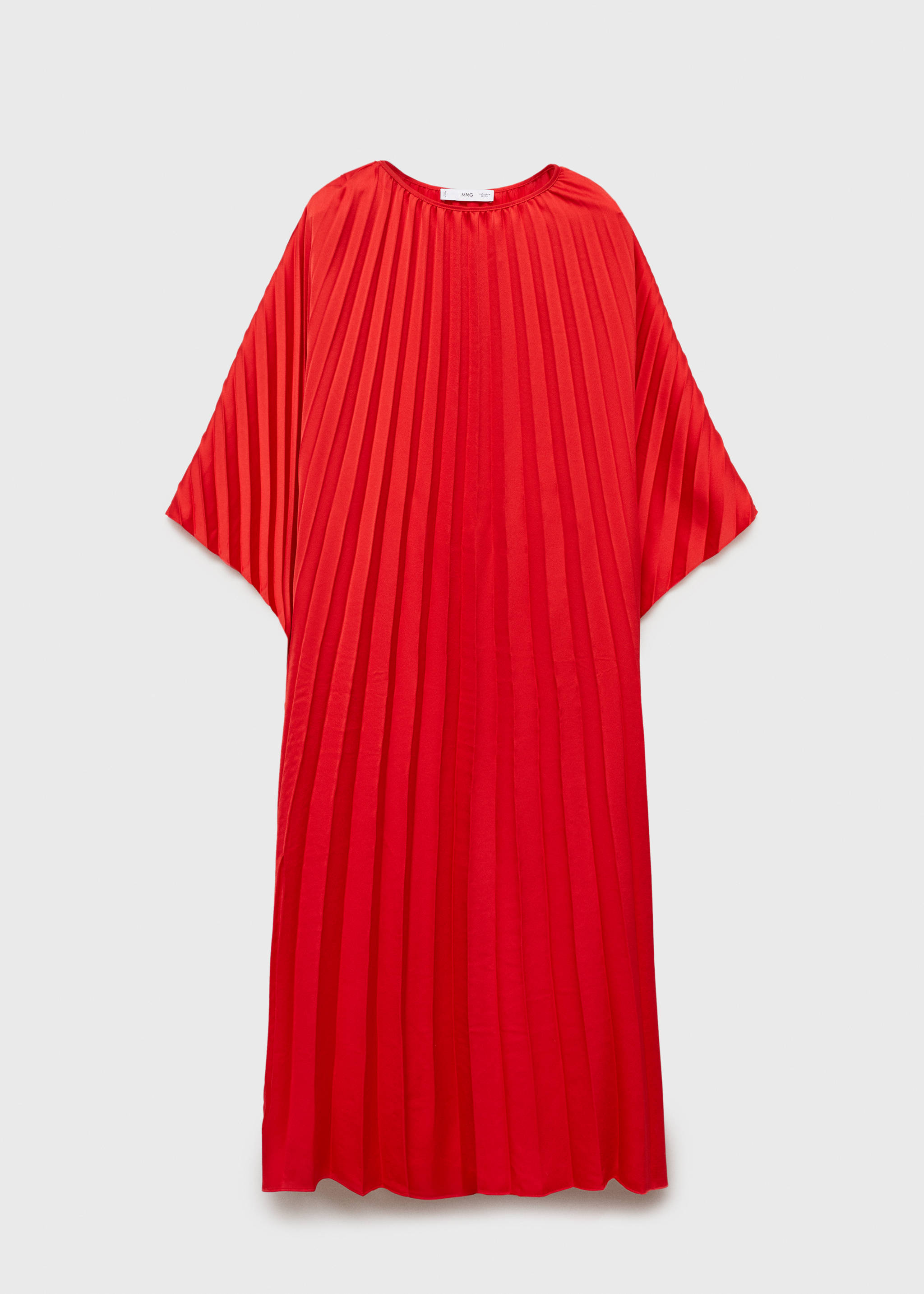 Pleated three-quarter sleeve dress - Article without model