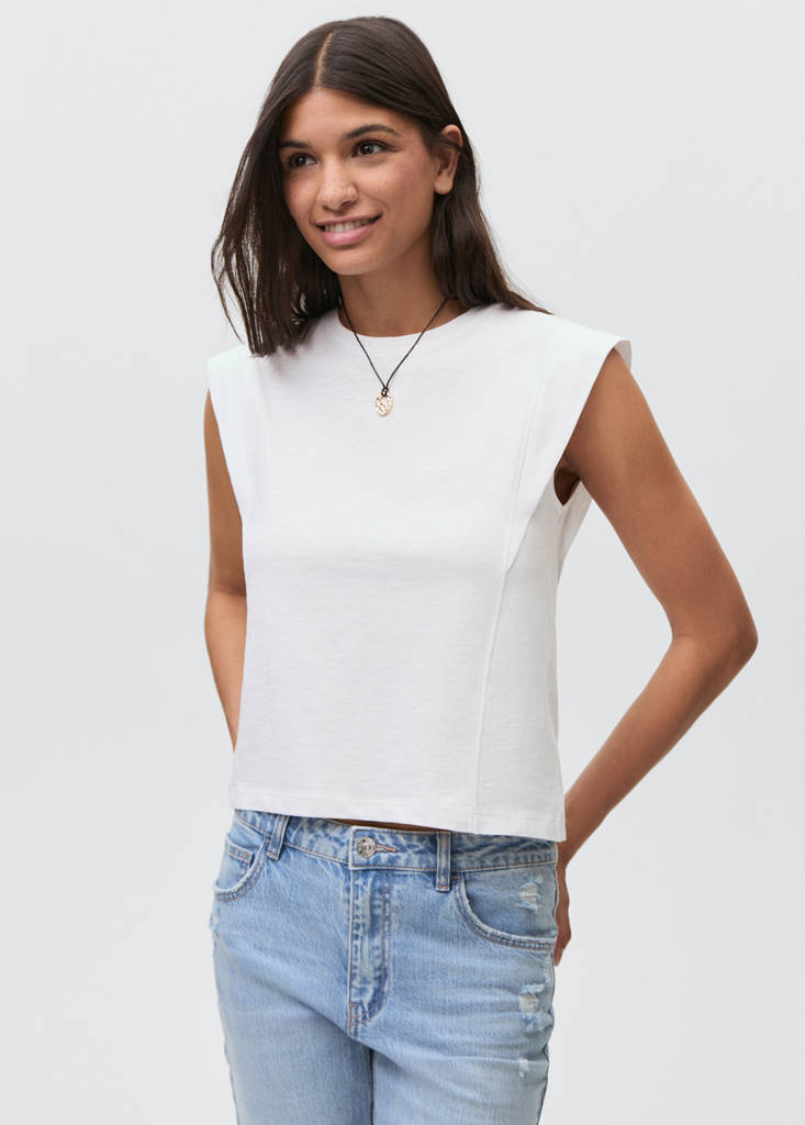 Pleated T-shirt — Off White