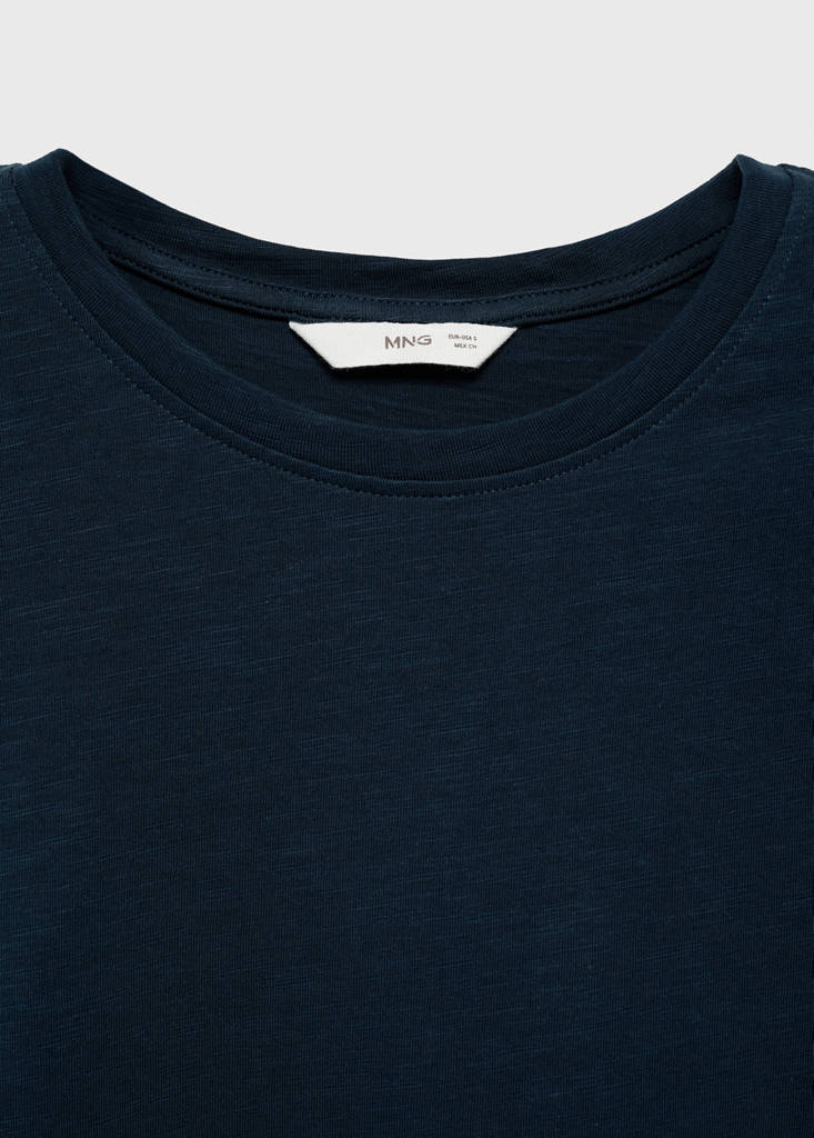 Pleated T-shirt — Dark Navy