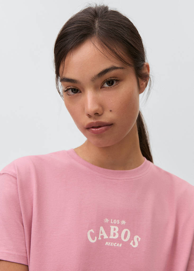 Short-sleeved printed t-shirt — Pale Pink