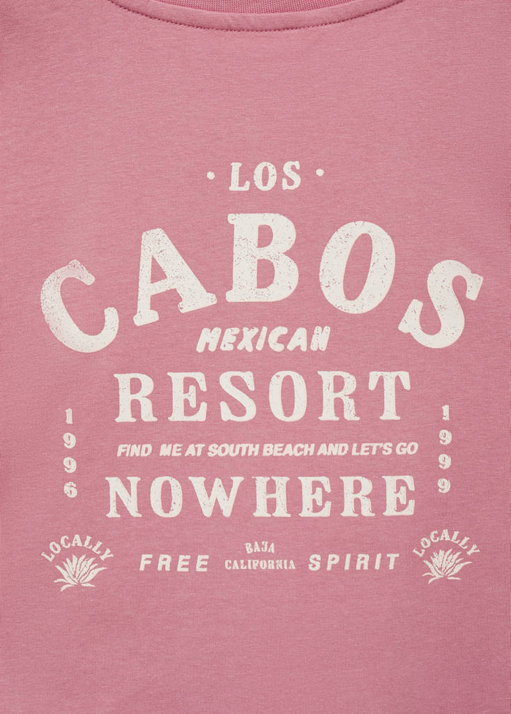 Short-sleeved printed t-shirt — Pale Pink