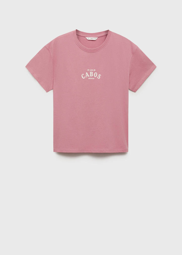 Short-sleeved printed t-shirt — Pale Pink