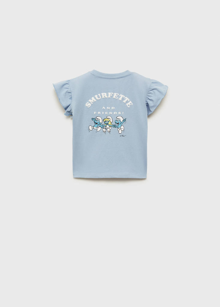 Smurfs frilly t-shirt — Blue