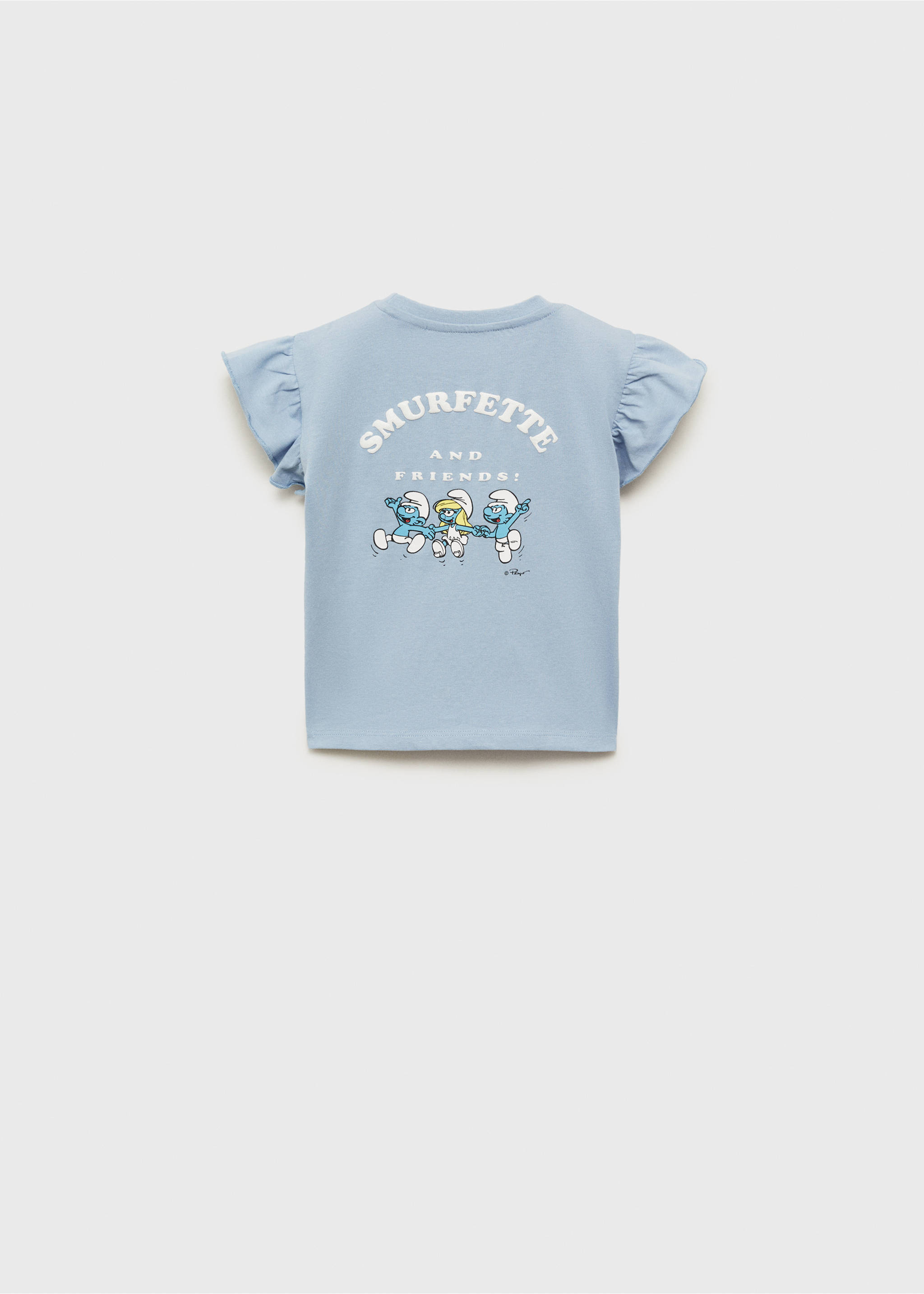 Smurfs frilly t-shirt - Reverse of the article, Blue. Ref: 87015743-00.